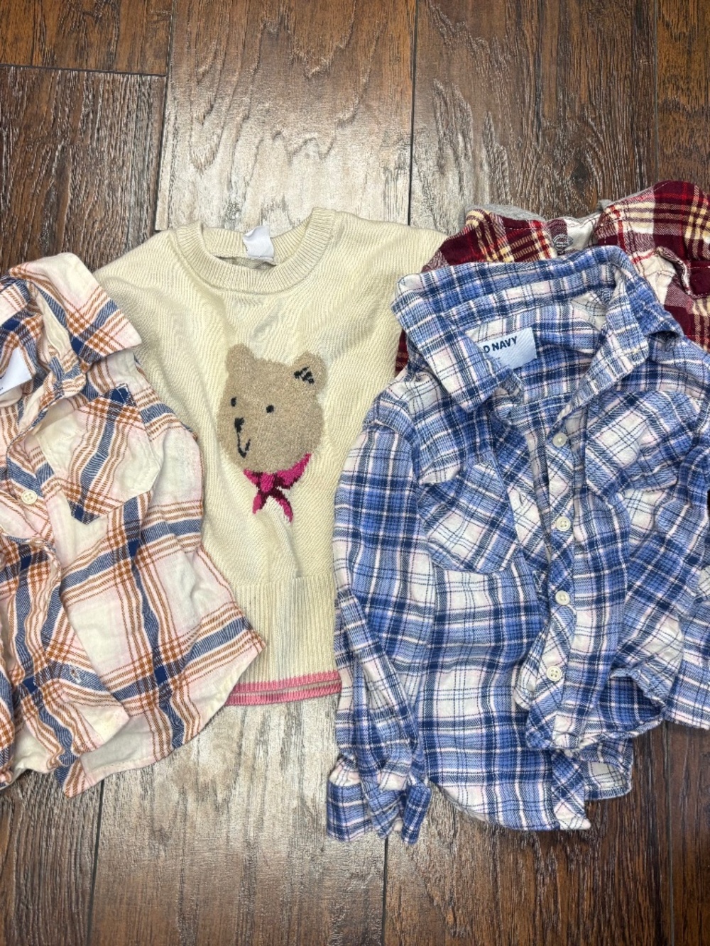Lot of 3T Flannels & Sweater